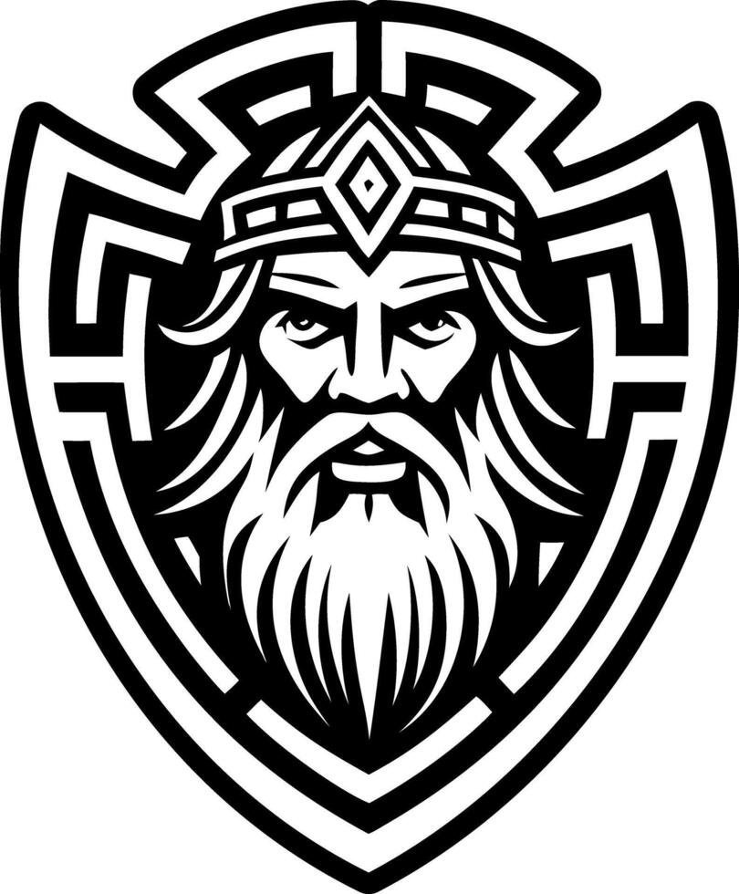 A filled style icon of aegis shield symbol vector
