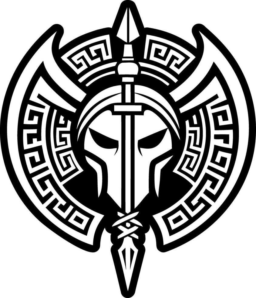 A glyph style icon of ares spear symbol vector