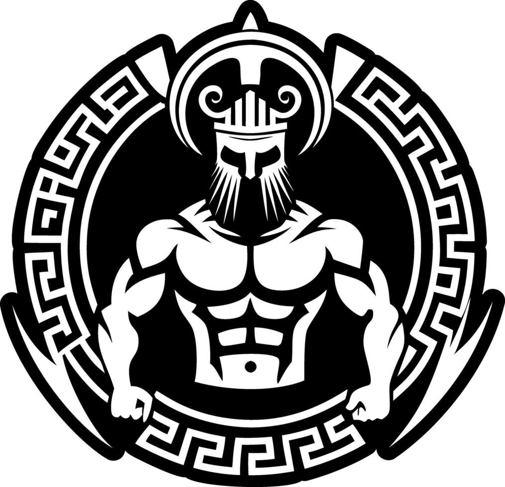 Roman god icon in glyph style vector