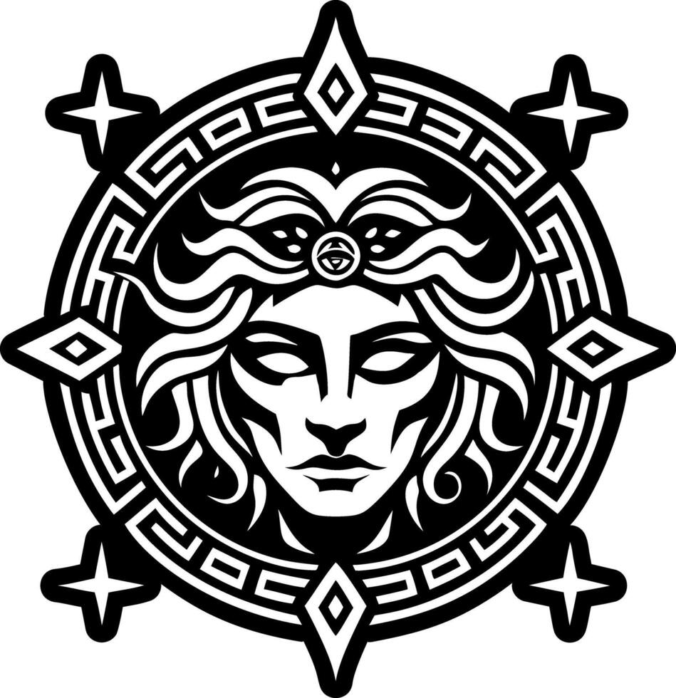 A glyph style icon of morpheus god symbol vector