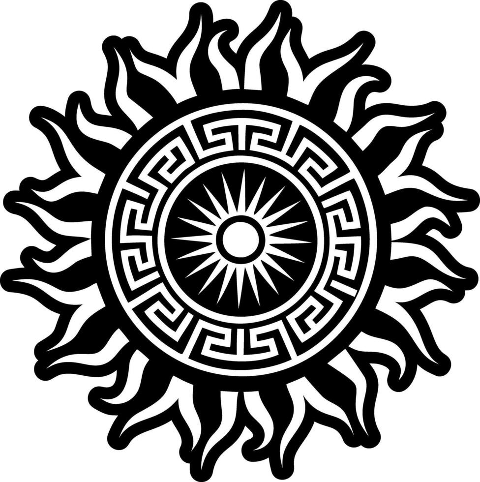 A glyph style icon of sun symbol vector