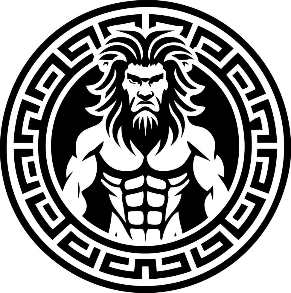 A filled style icon of lion god symbol vector