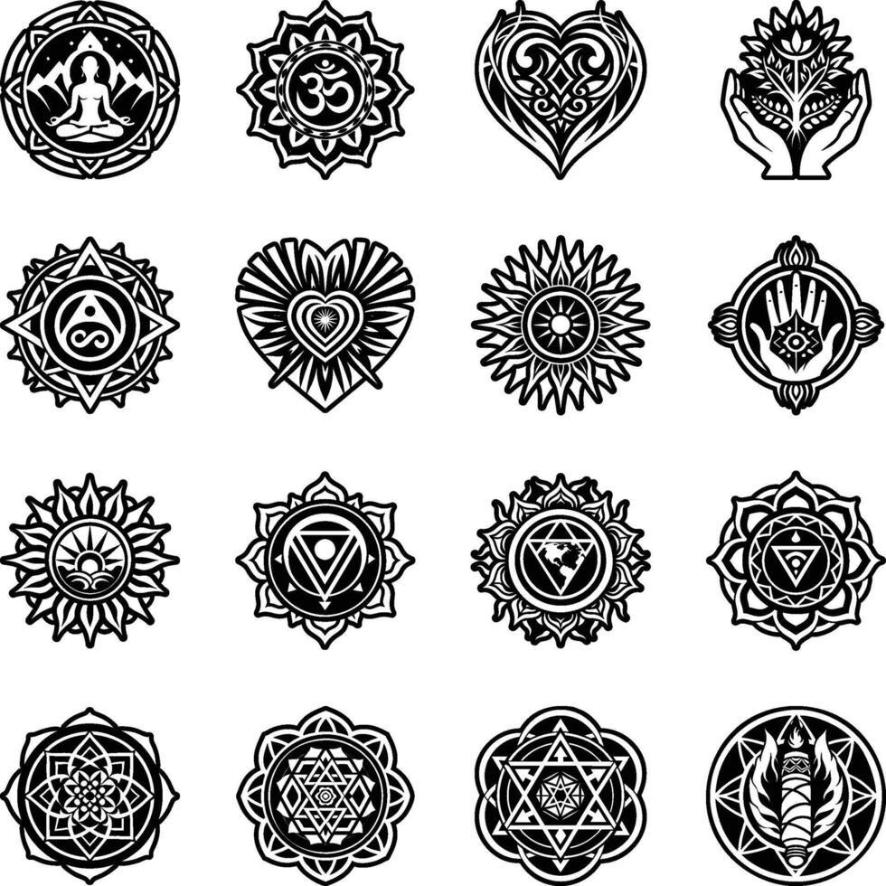 A glyph style icon of yoga sign vector