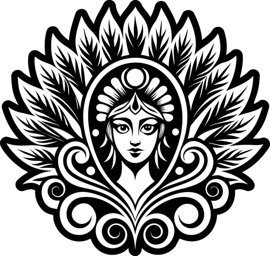 Hera goddess symbol icon in solid style vector