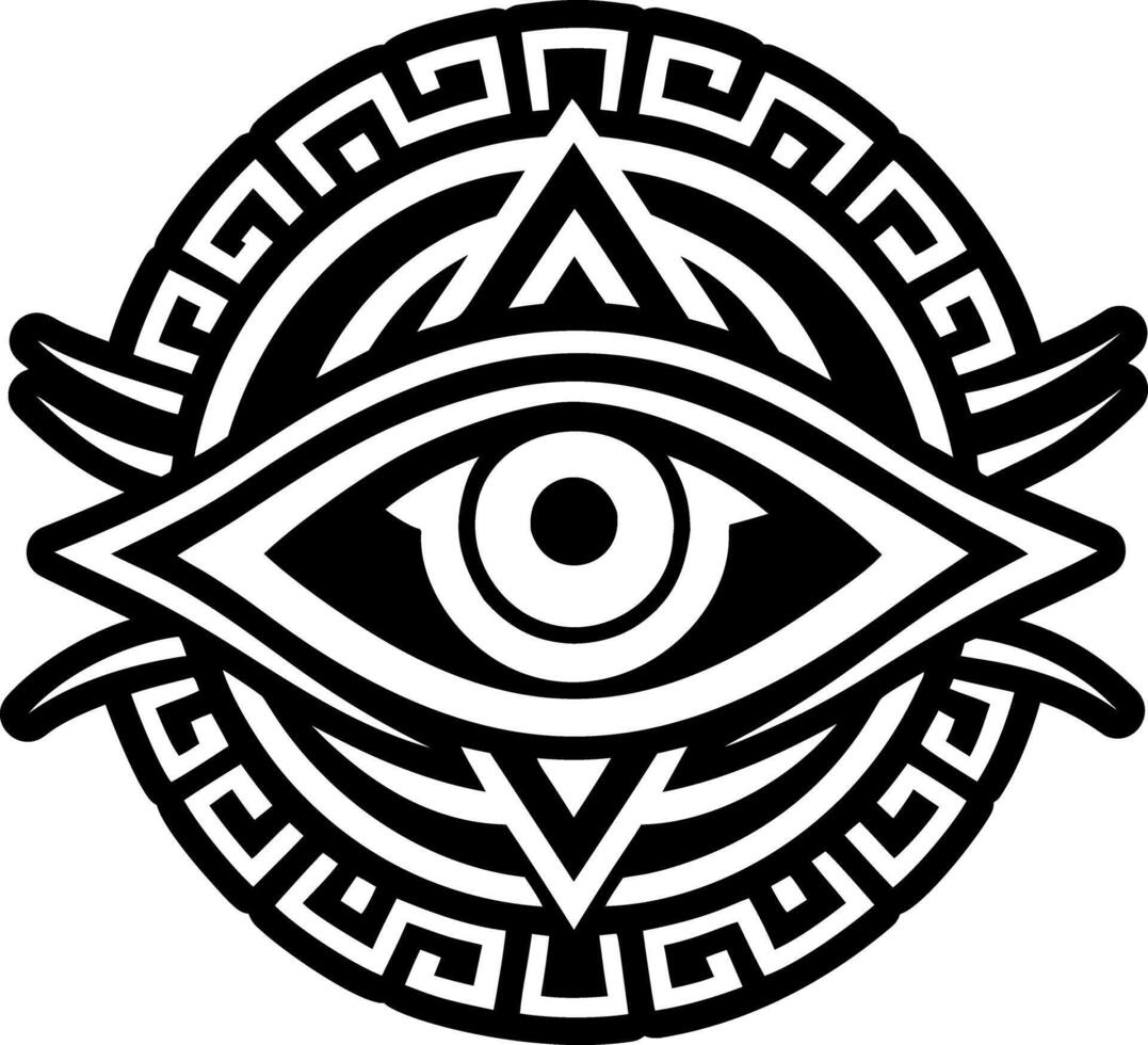 A solid style icon of cyclops eye symbol vector