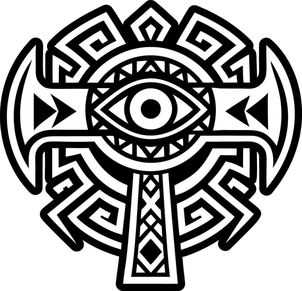 Third eye symbol icon in filled style vector