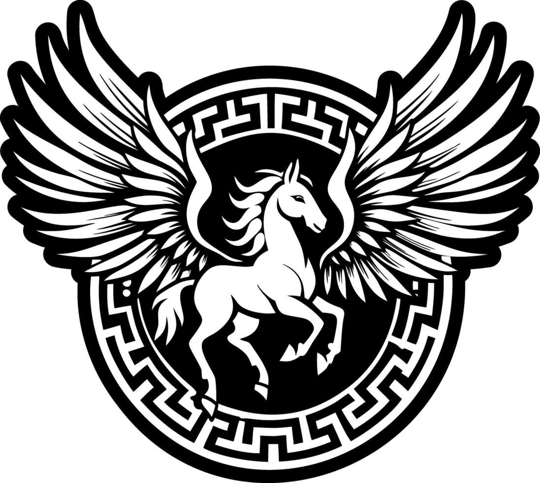 Pegasus wings icon in glyph style vector