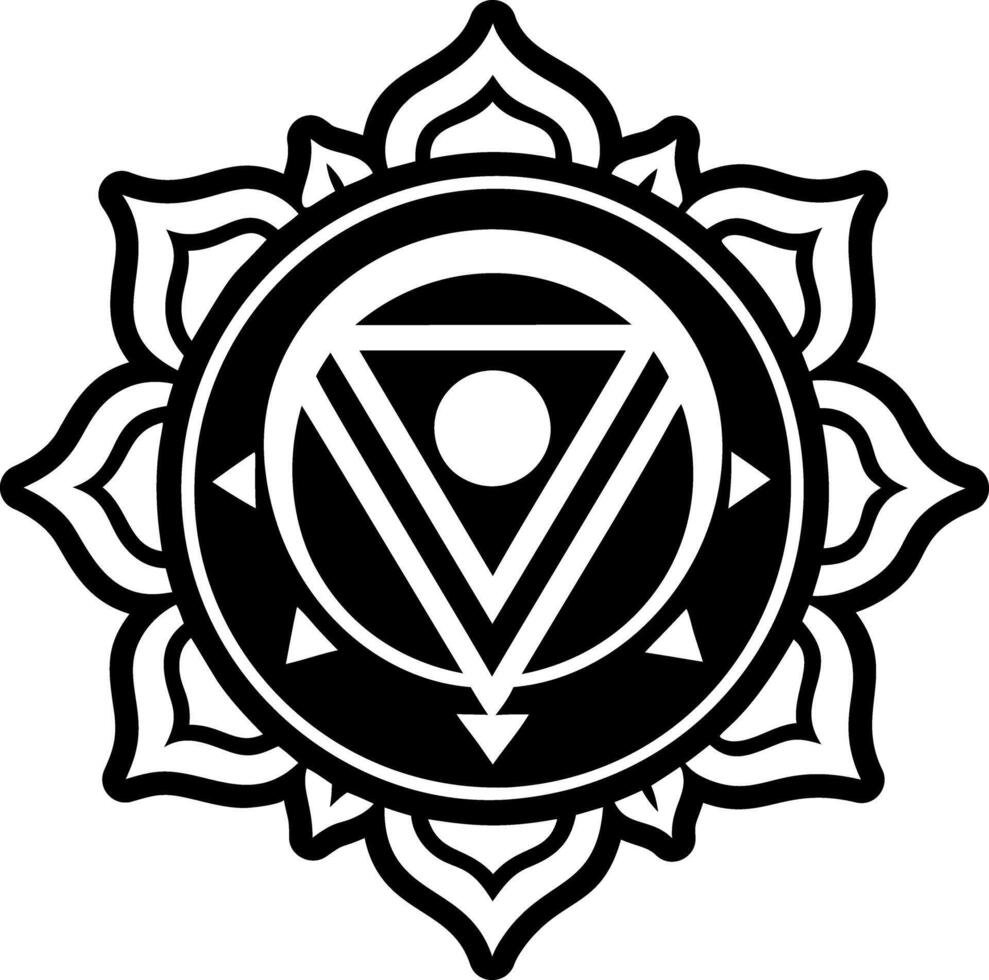 A solid style icon of healing triangle symbol vector