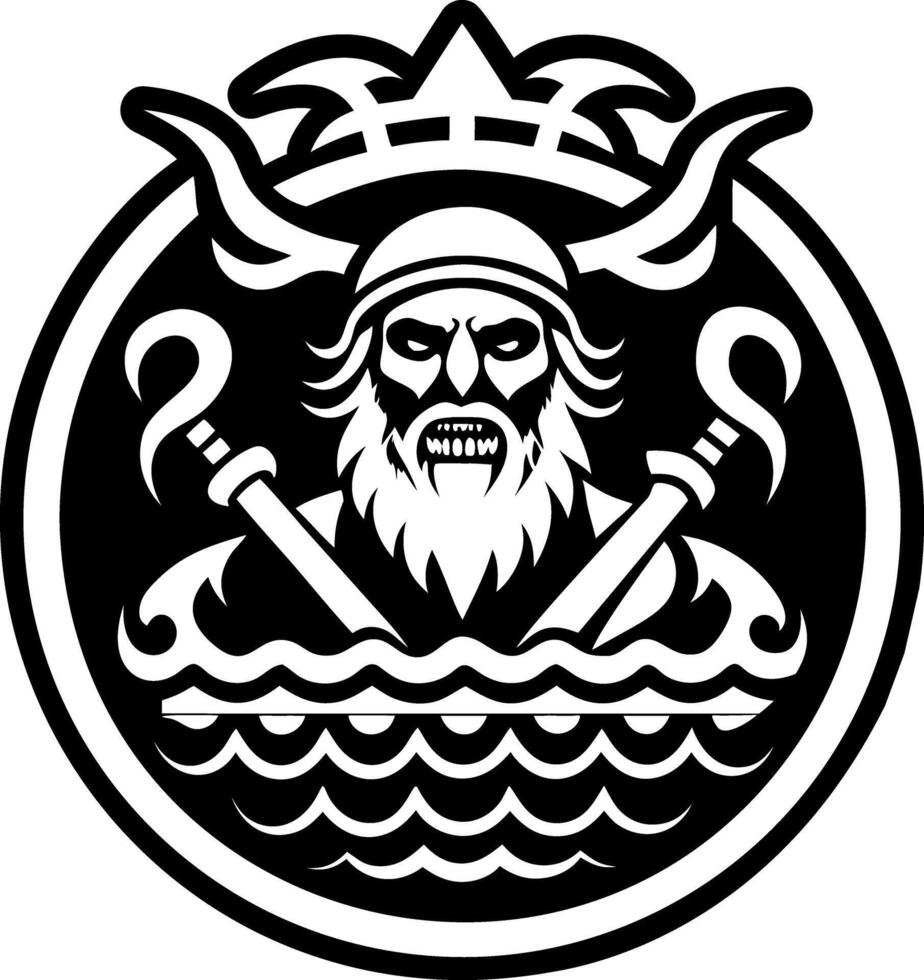 Water god icon in filled style vector