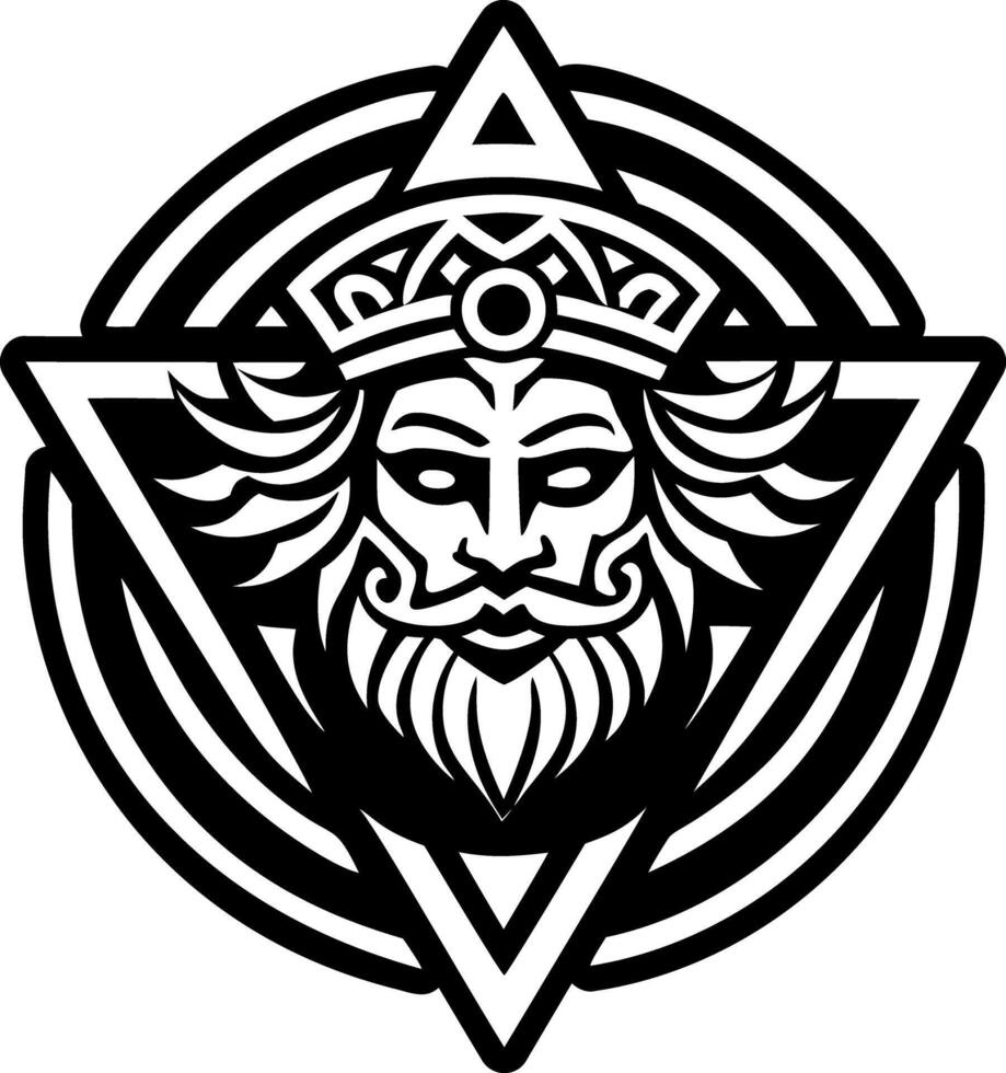 Erebus tattoo icon in solid style vector