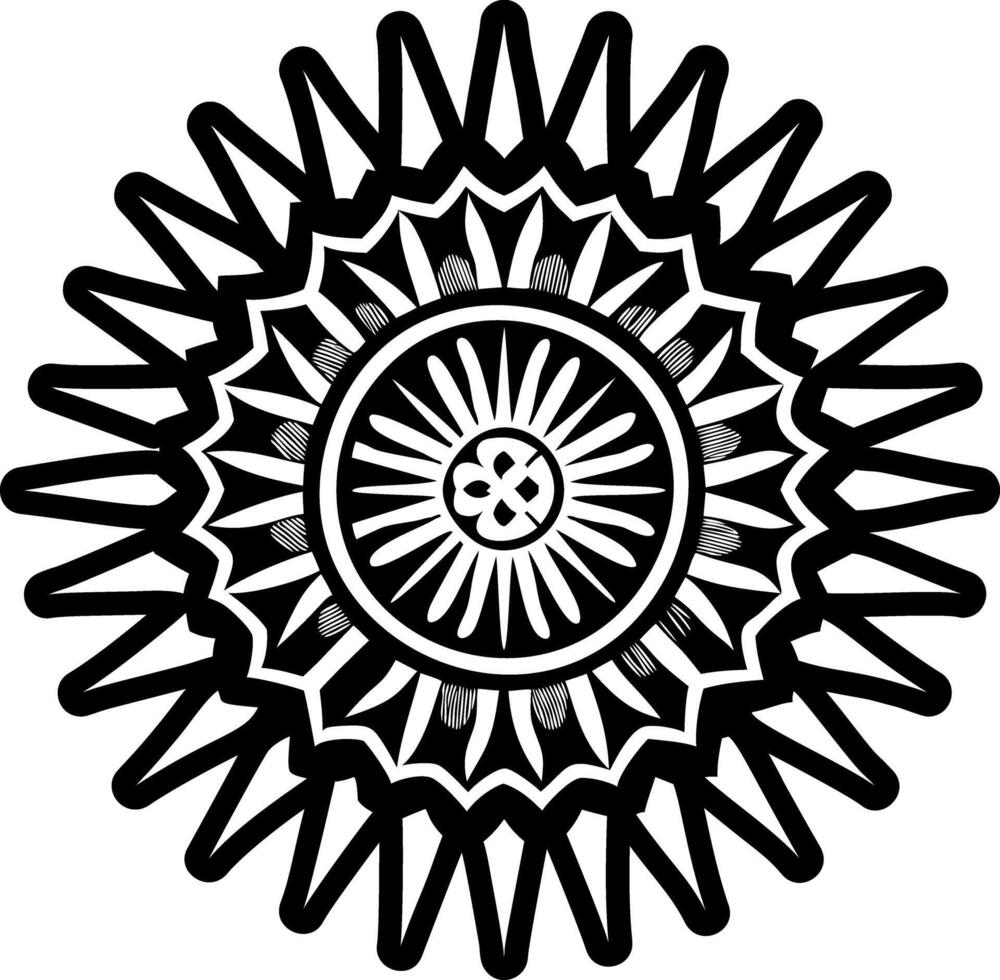 A solid style icon of enlightenment symbol vector