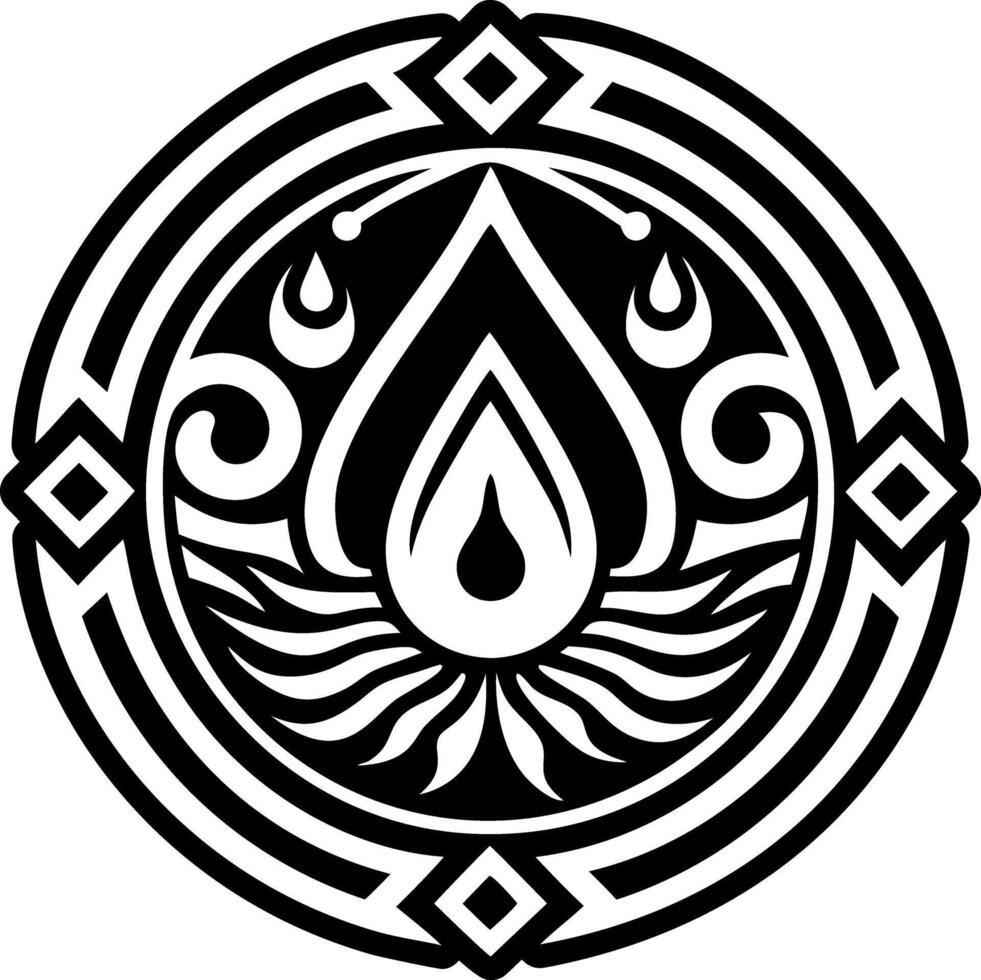 Water symbol icon in solid style vector