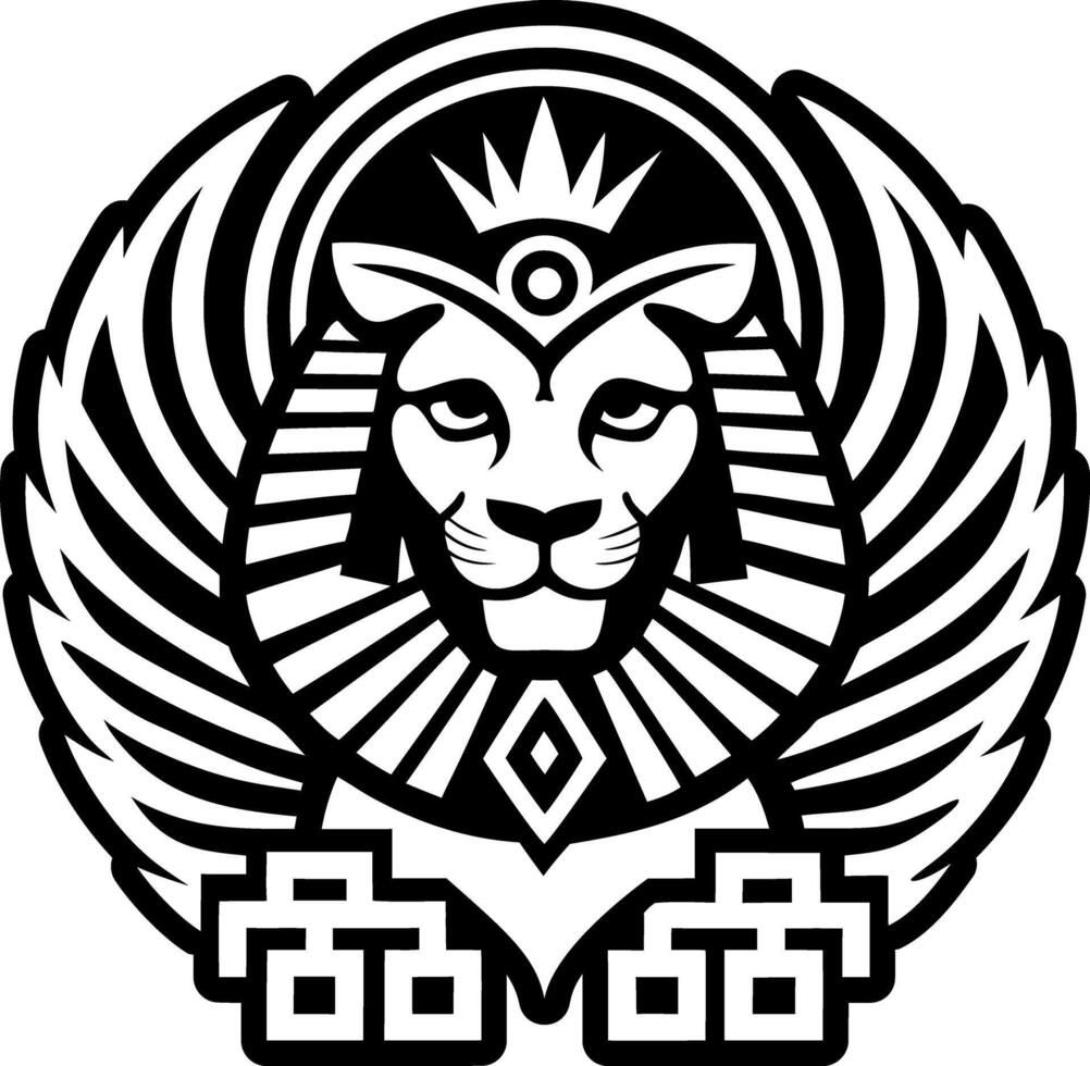 Sphinx symbol icon in glyph style vector