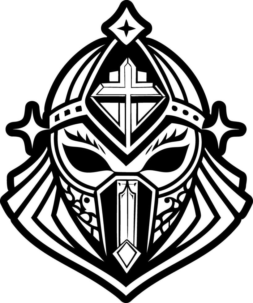 Battle helmet icon in glyph style vector