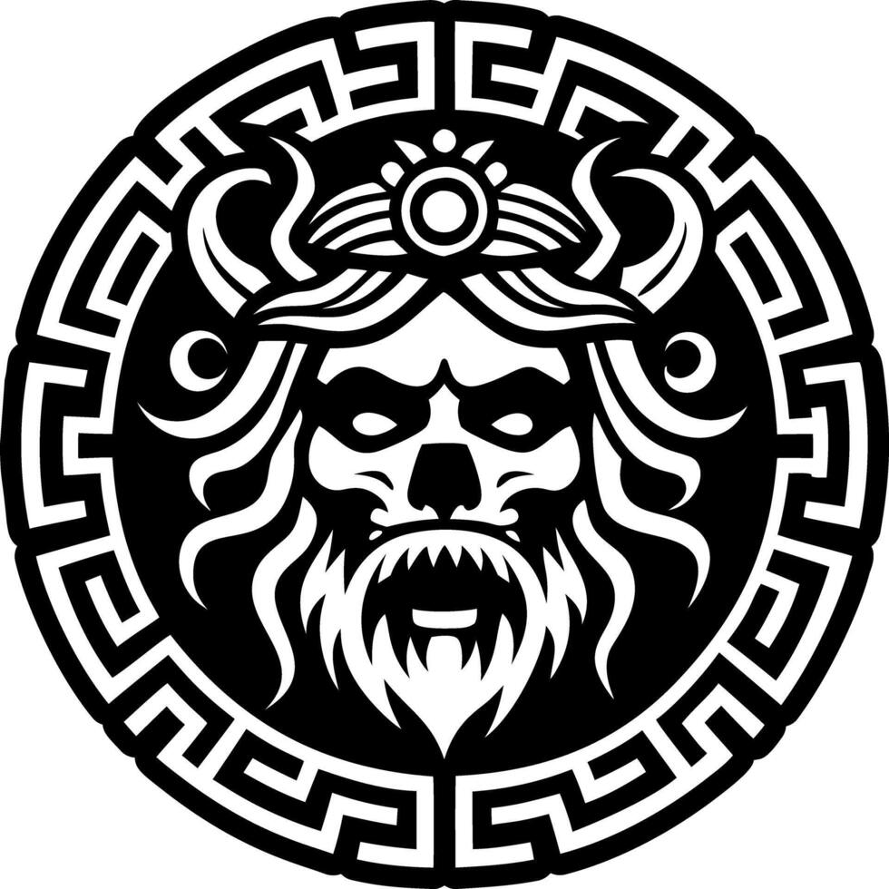 A filled style icon of hades bident symbol vector