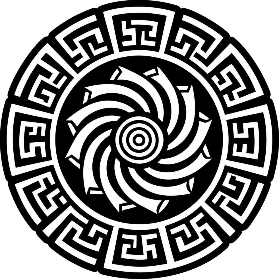 Swirl symbol in style vector