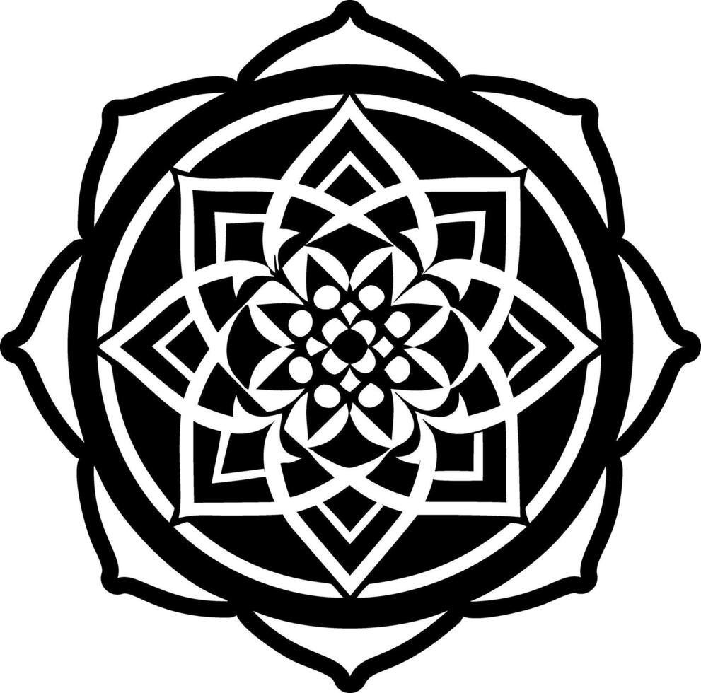 A solid style icon of geometry art symbol vector