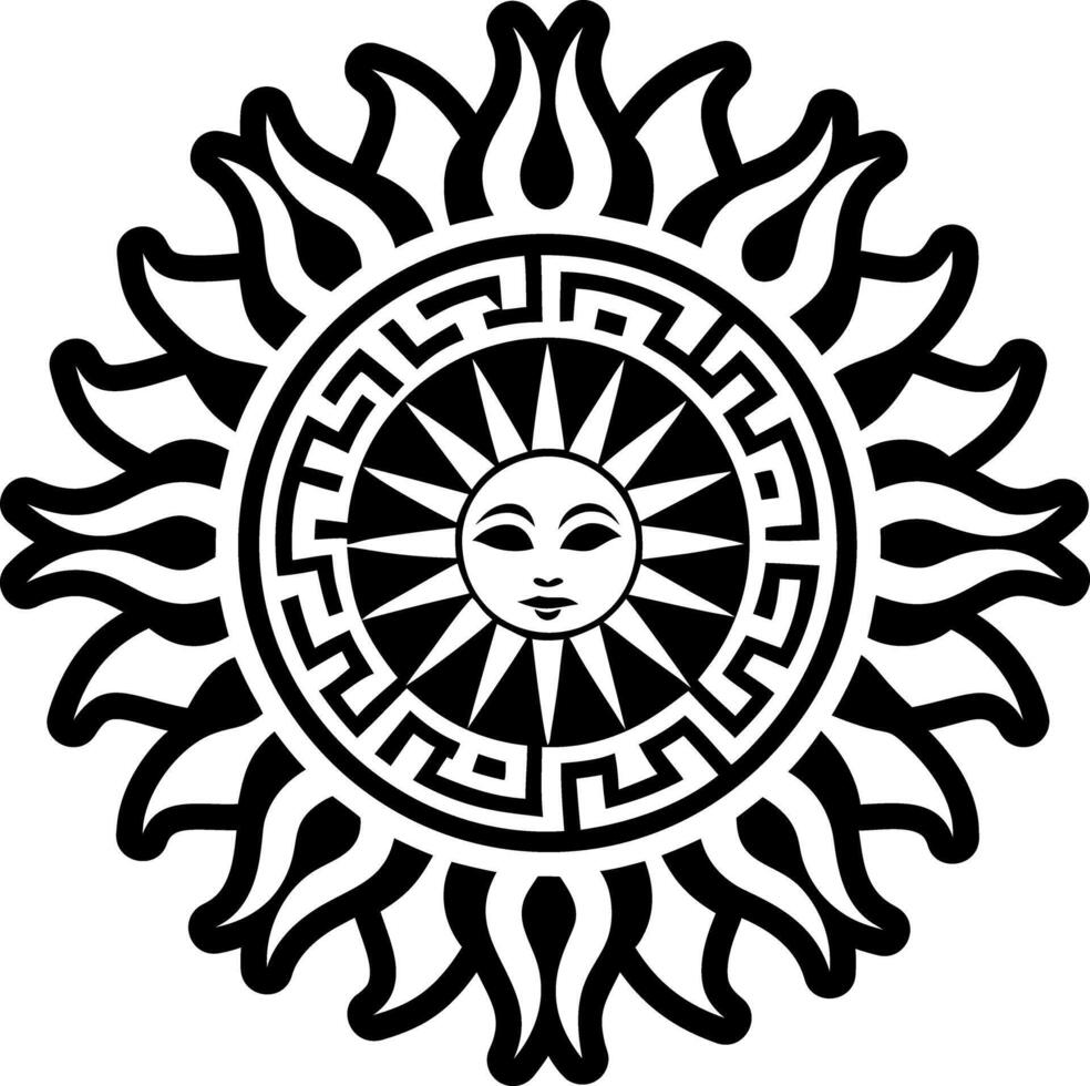 A filled style icon of sun symbol vector