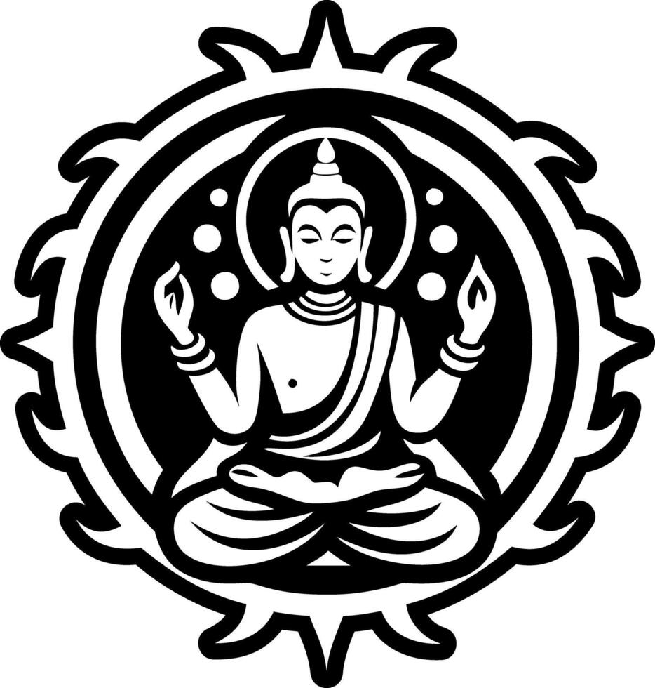 A solid style icon of yoga practice symbol vector