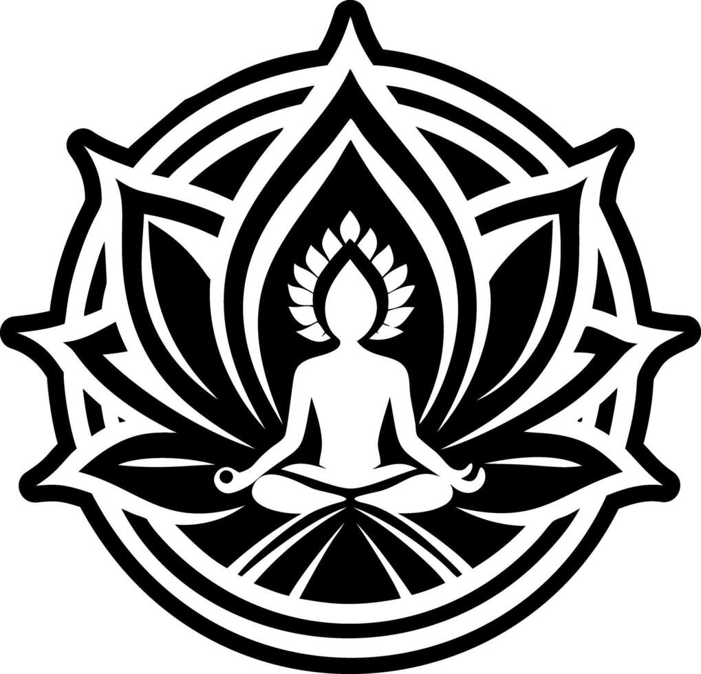 A solid icon of calmness symbol vector