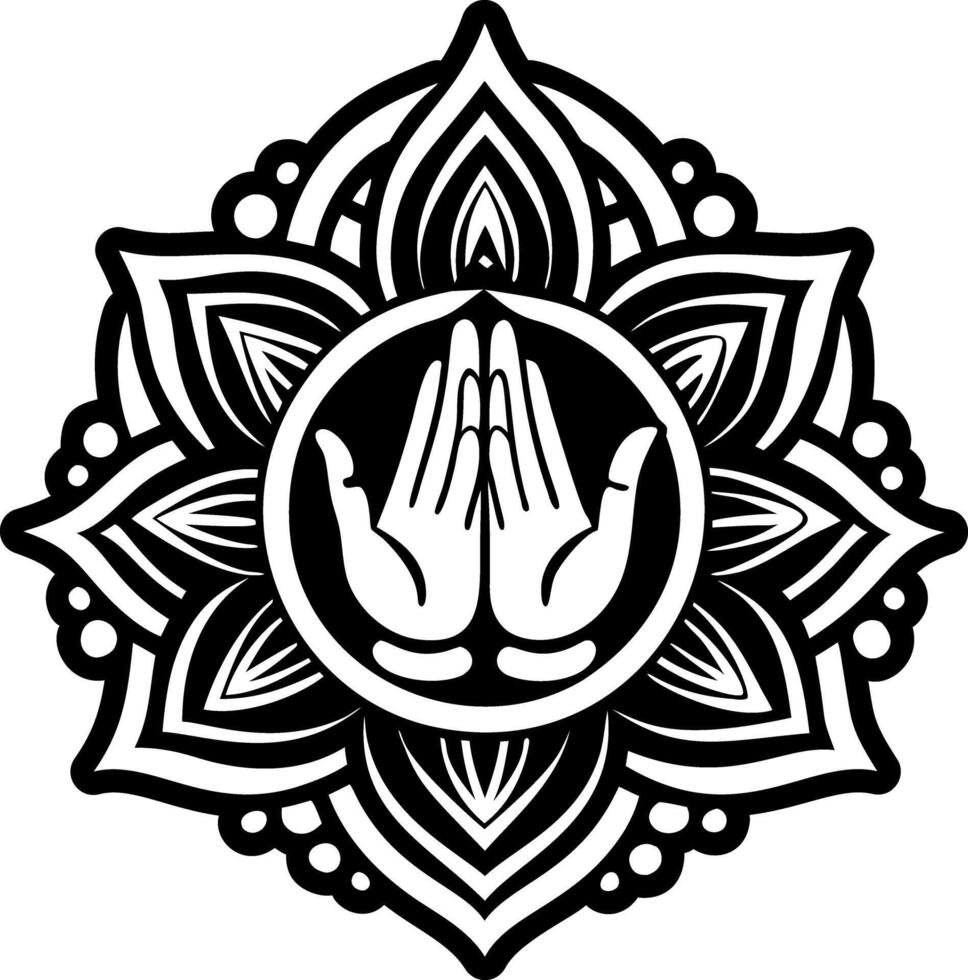 A glyph style icon of hands symbol vector