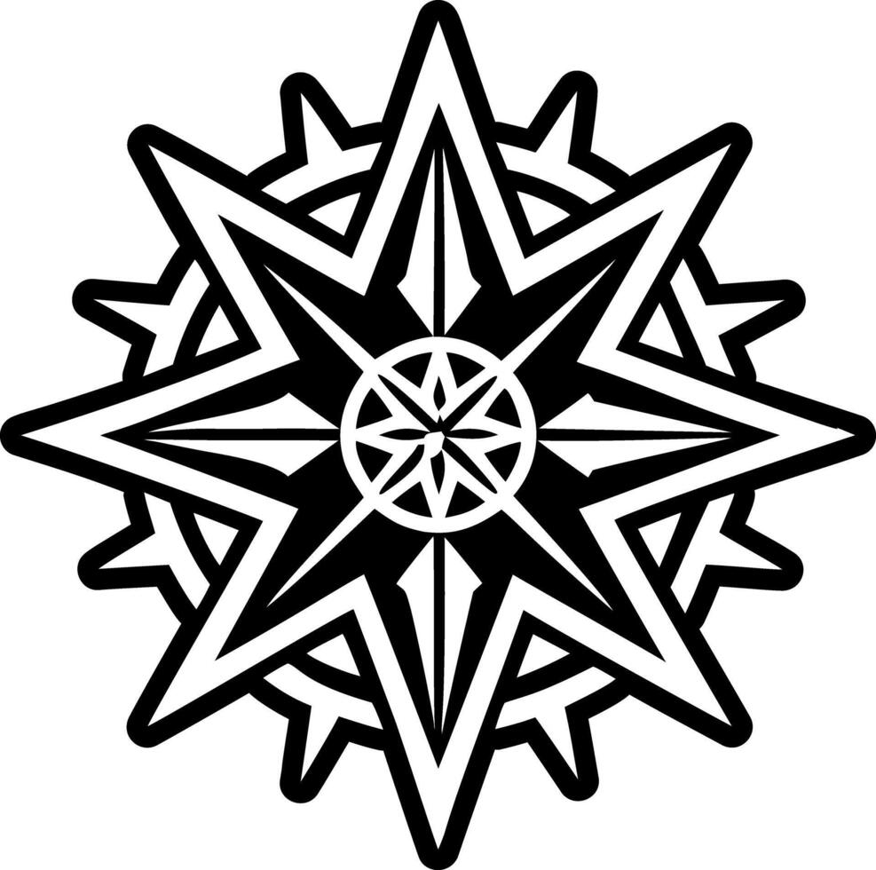 Bethlehem star icon in filled style vector