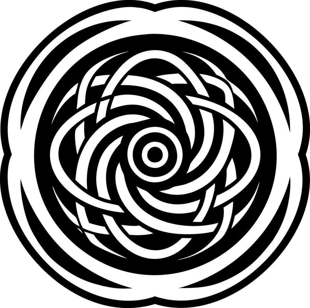 A solid style icon of swirl symbol vector