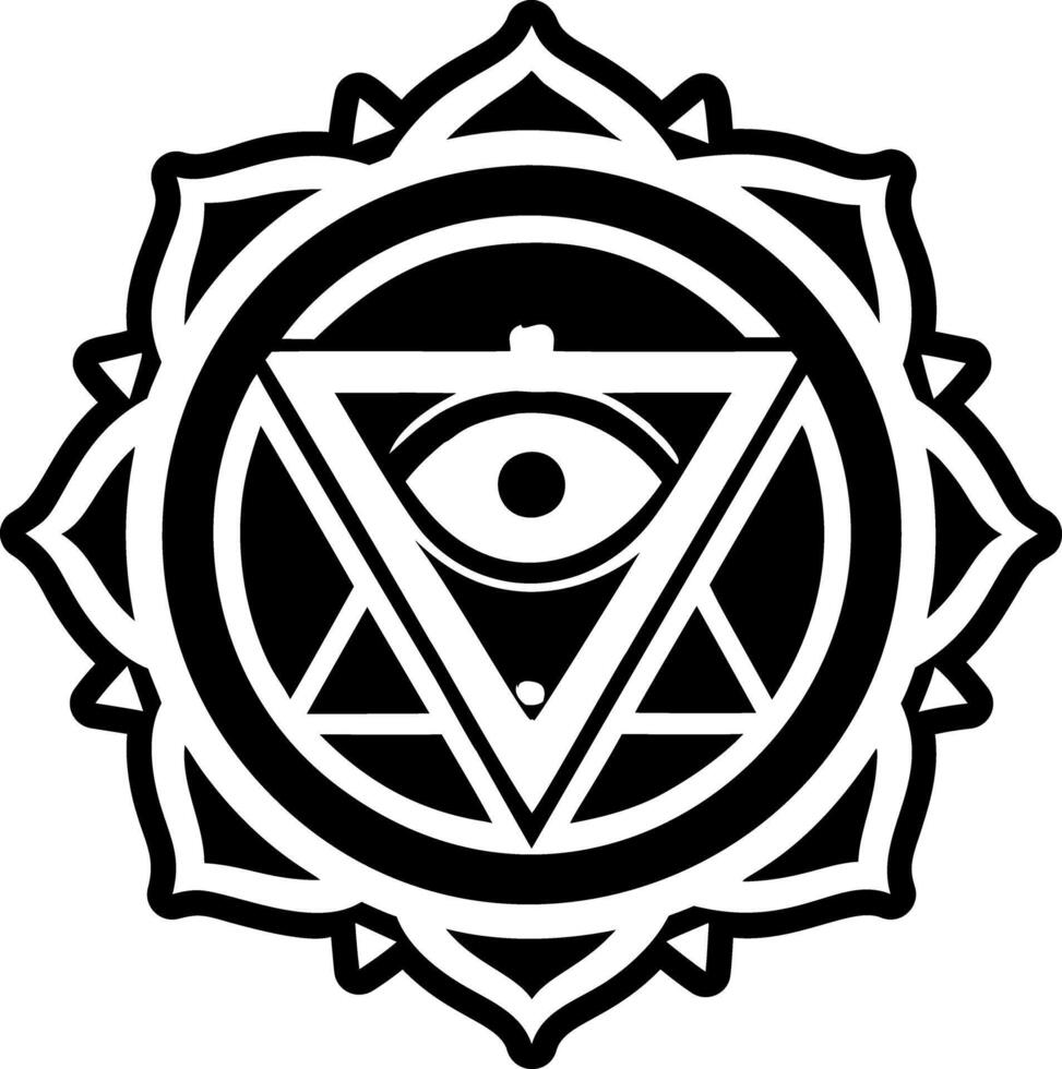 A solid style icon of cosmic symbol vector