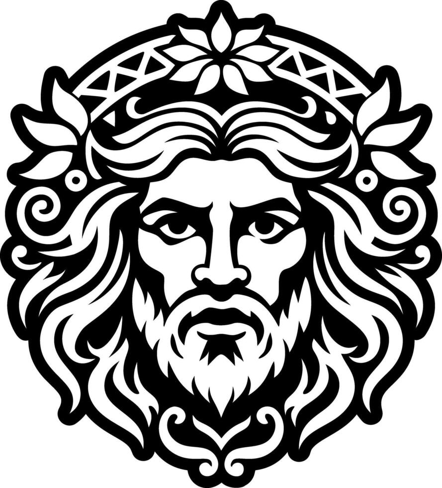 A filled style icon of greek god symbol vector