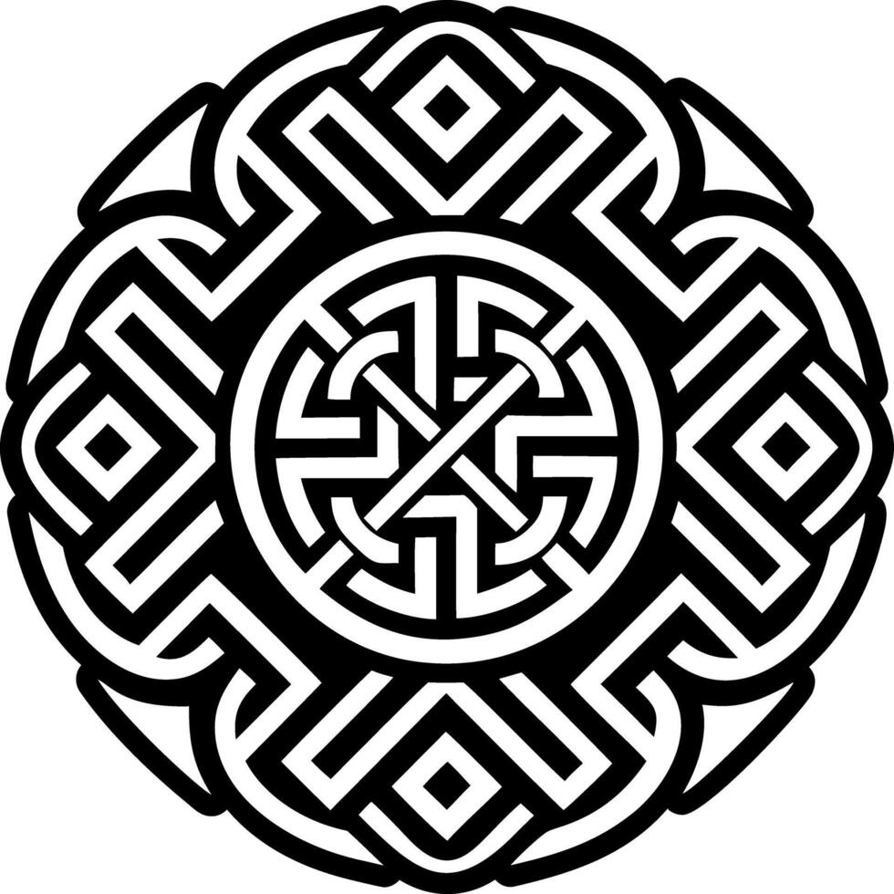 Greek pattern symbol icon in solid style vector