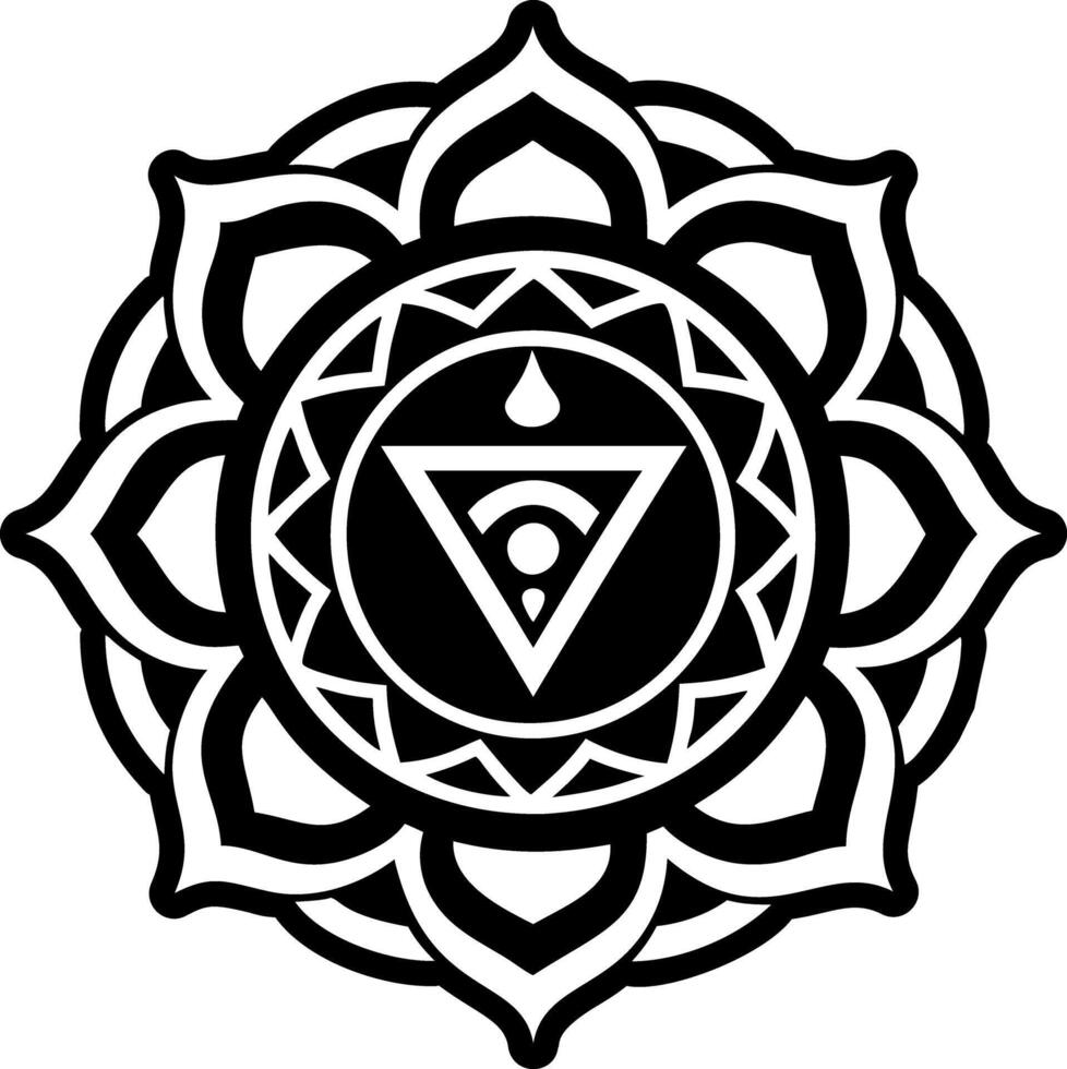 A filled style icon of sacred healing symbol vector