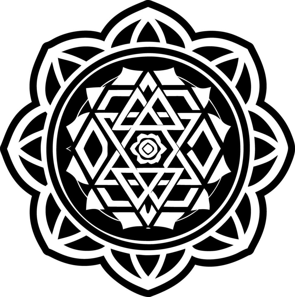 A glyph style icon of geometry pattern symbol vector