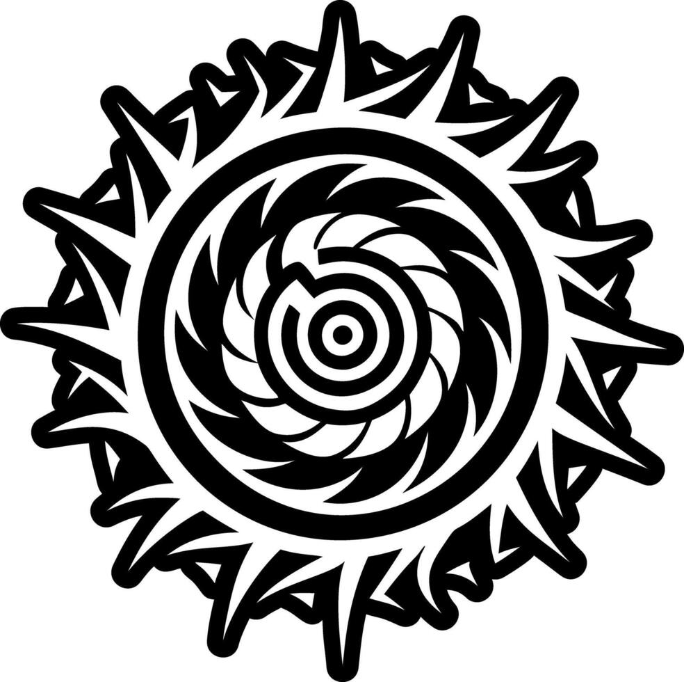 A filled style icon of healing spiral symbol vector