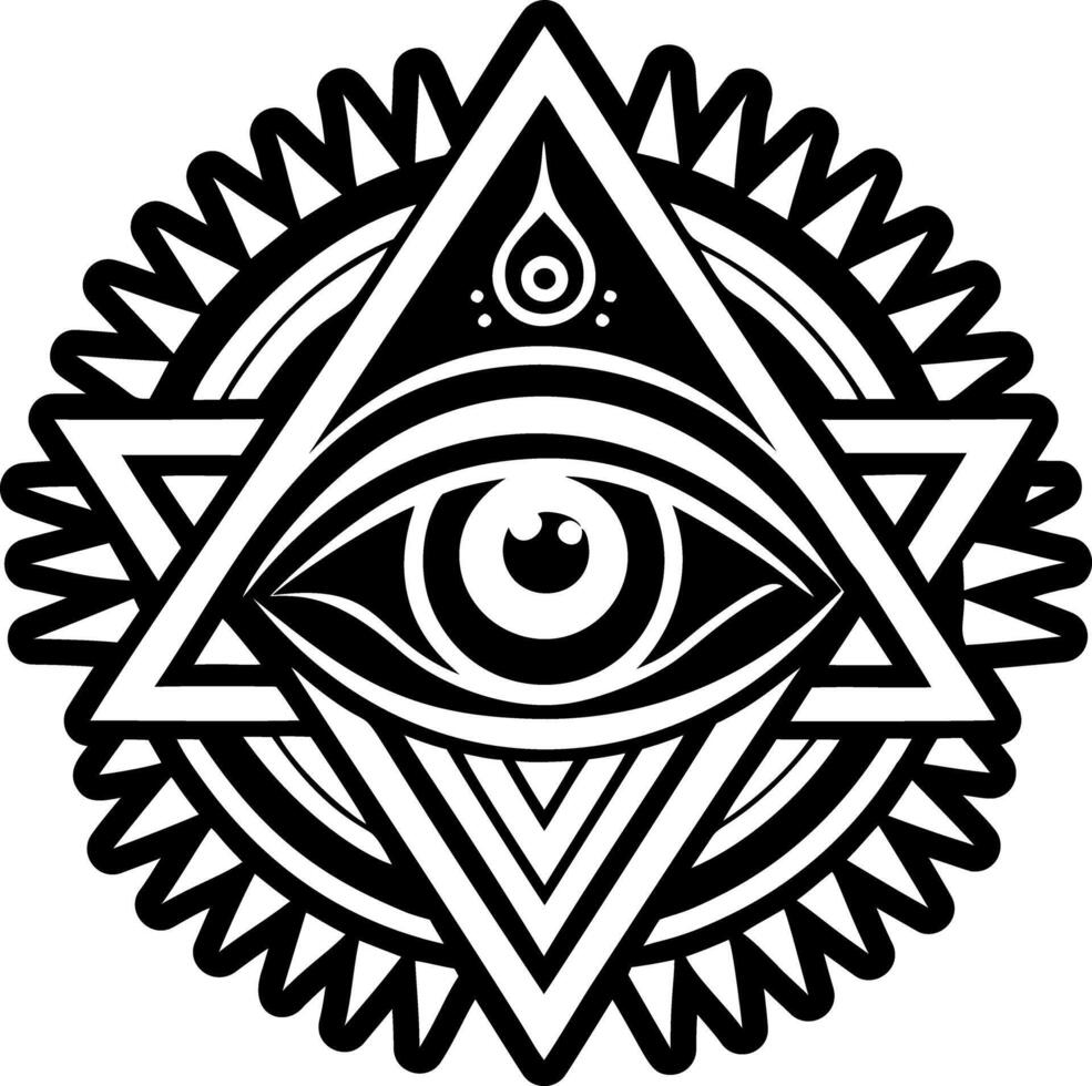 A filled icon of eye symbol vector