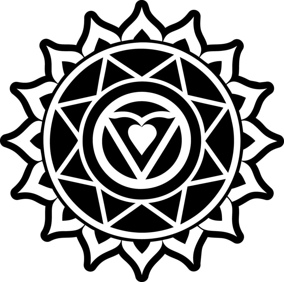 A solid style icon of heart symbol vector