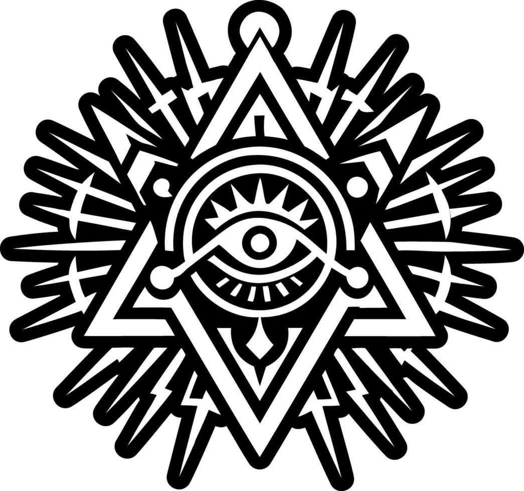 A solid style icon of vision symbol vector