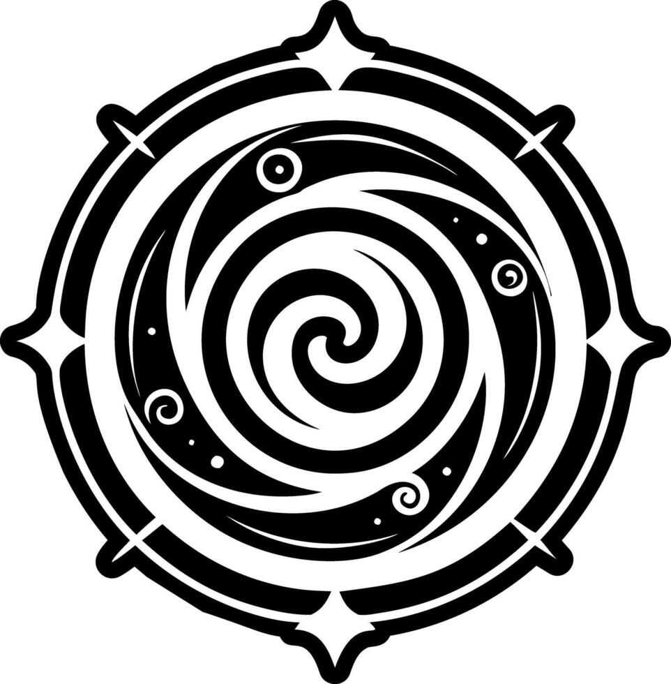 A glyph icon of spiral symbol vector