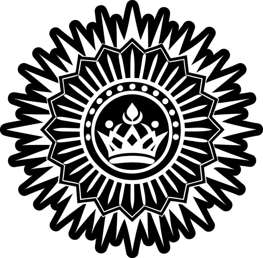 A style icon of sunburst symbol vector