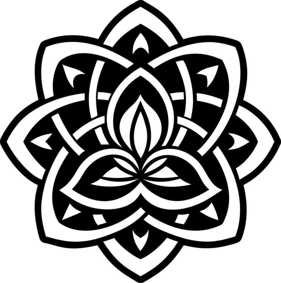 A solid style icon of intertwined symbol vector