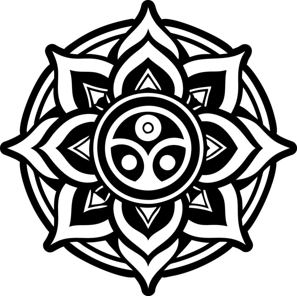 A filled style icon of kundalini symbol vector