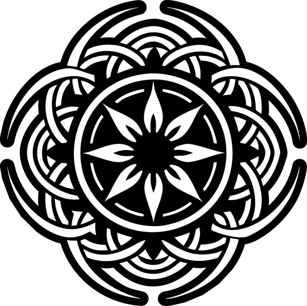 A filled style icon sacred circle symbol vector
