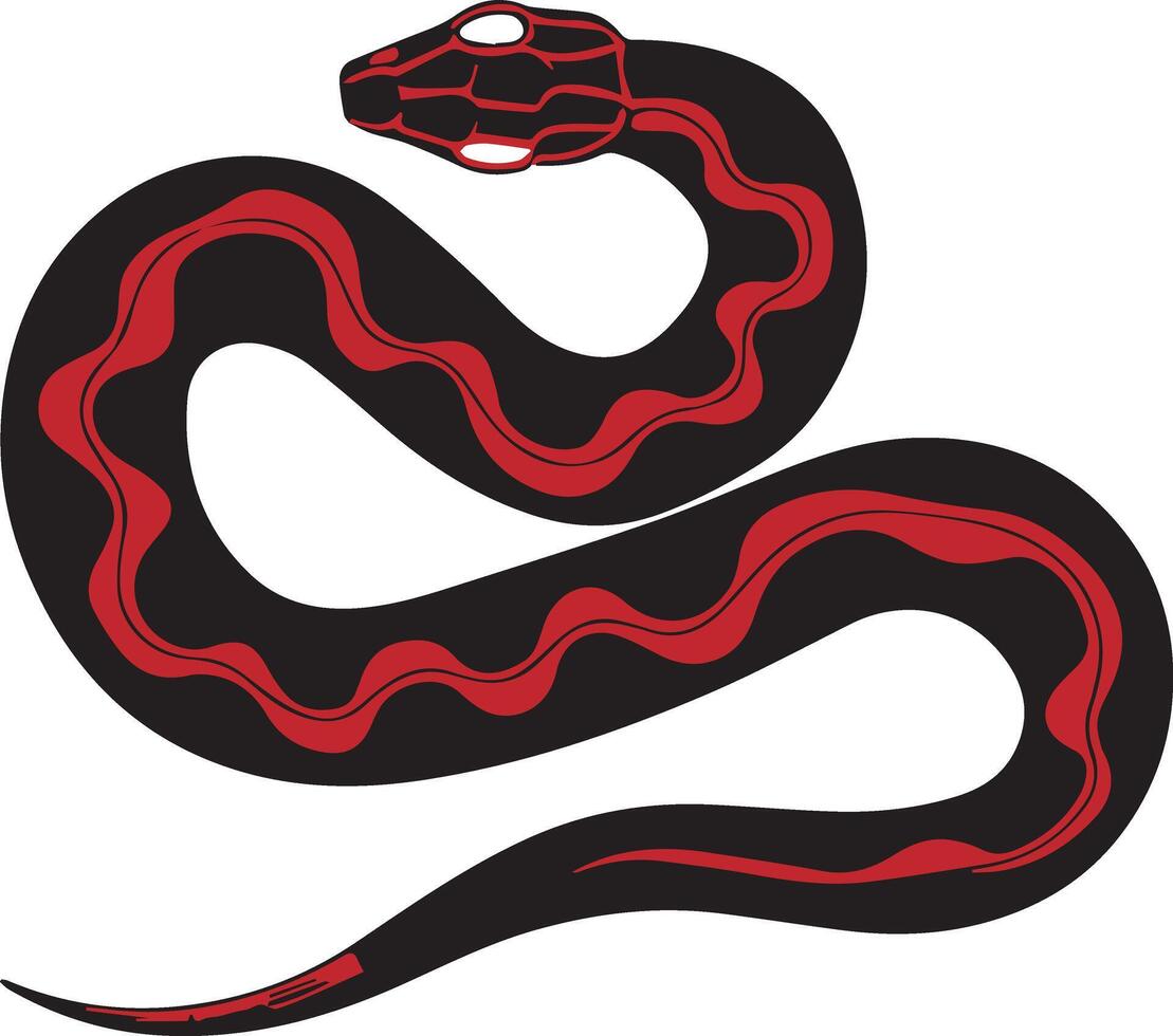 Elegant Coiled Snake Design vector