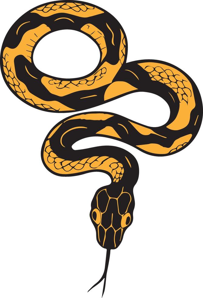 Coiled Snake Illustration vector