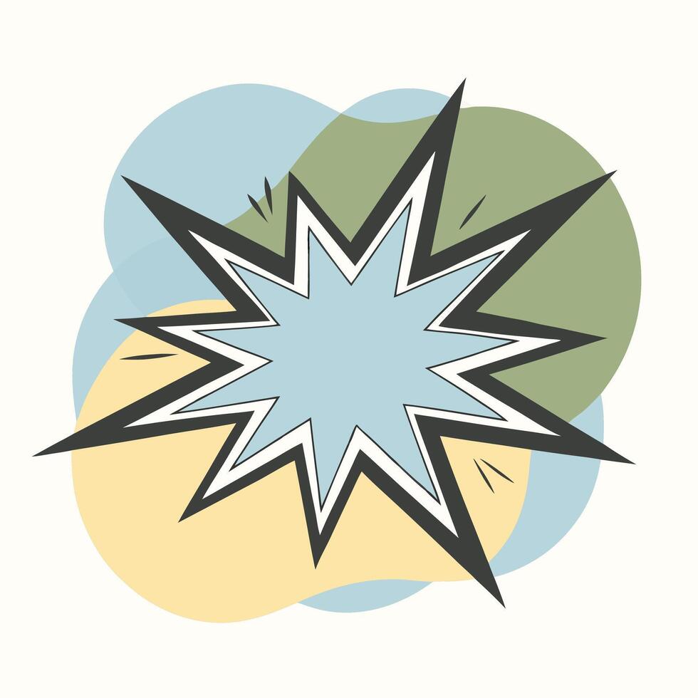 Comic book speech bubble dynamic explosion design vector