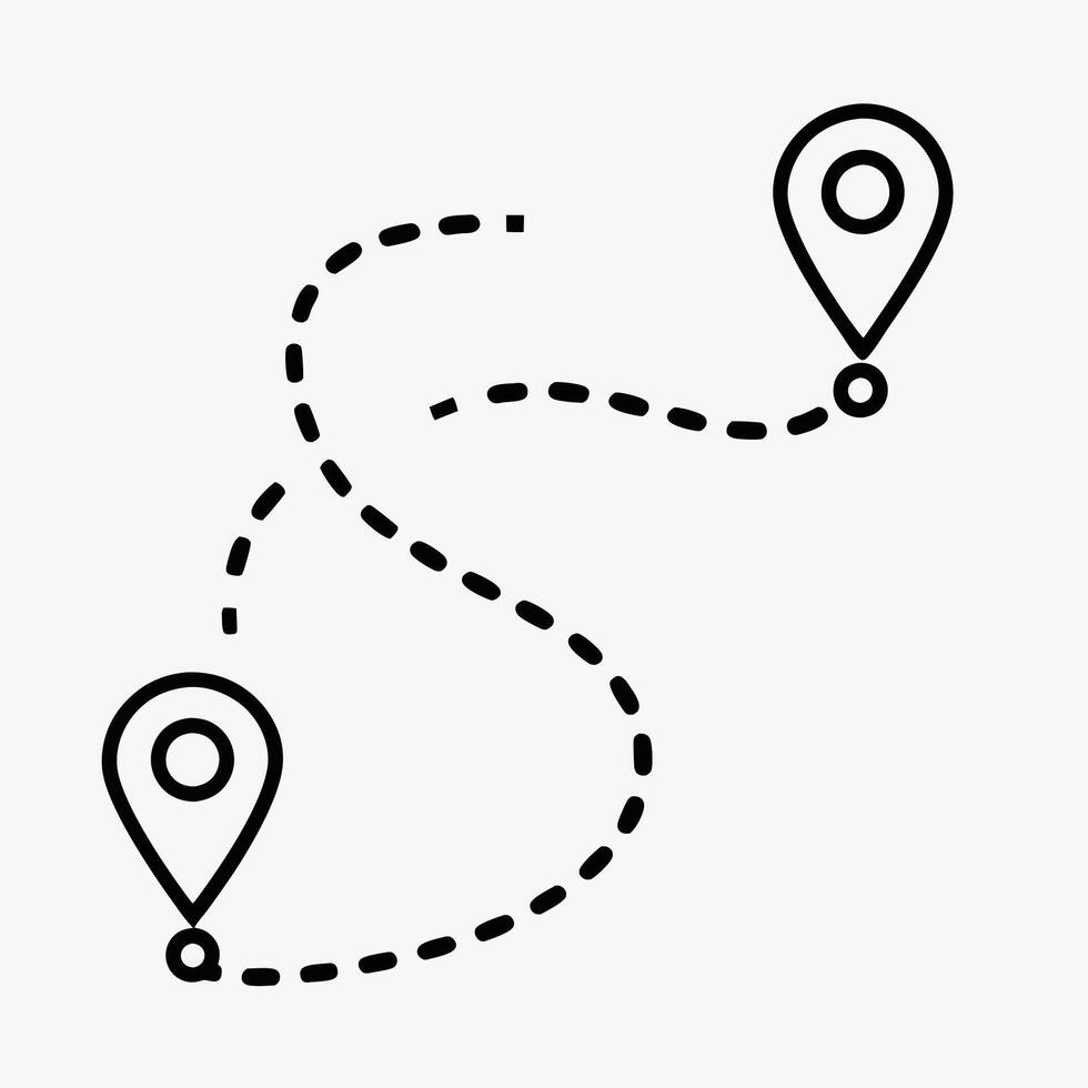 Location pin illustration. Isolated objects on white background. vector