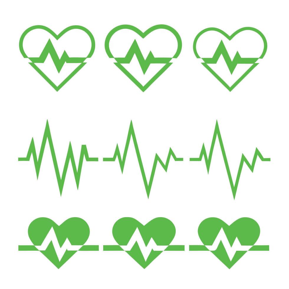 Electrocardiogram heartbeat monitor medical illustration vector