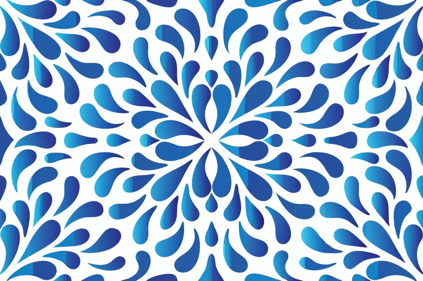 Geometric ikat patterns blue and dark blue color for background. vector