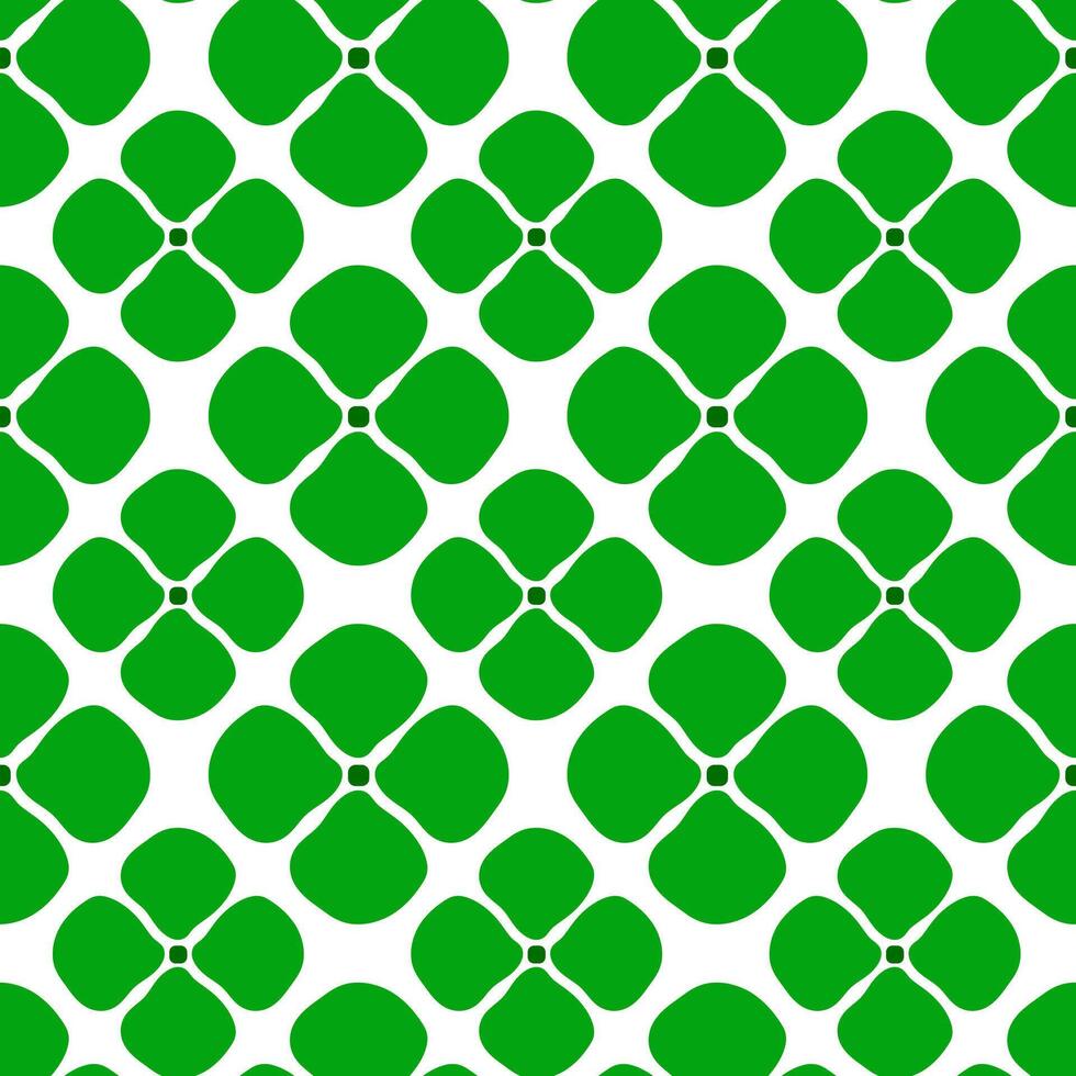 Lucky clover leaf seamless pattern. Saint Patrick day celebration background. vector
