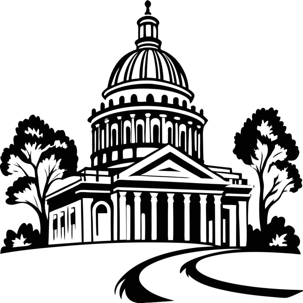 Capitol building design. vector