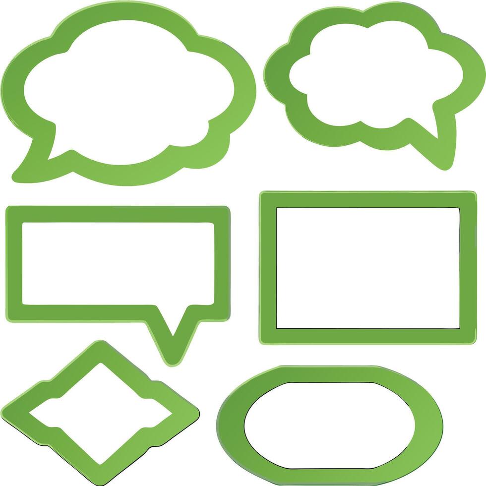 Flat green design colorful speech bubbles graphic vector